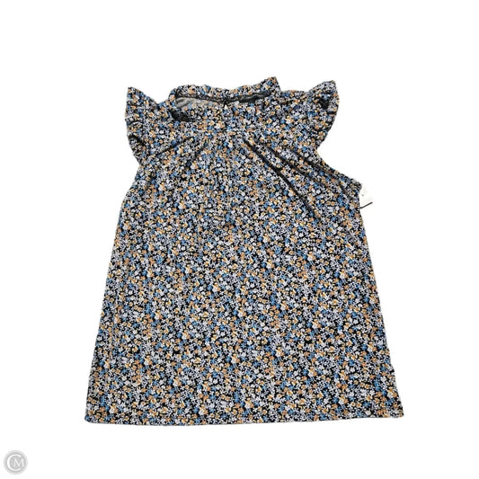 Top Sleeveless By Adrianna Papell In Floral Print, Size: S