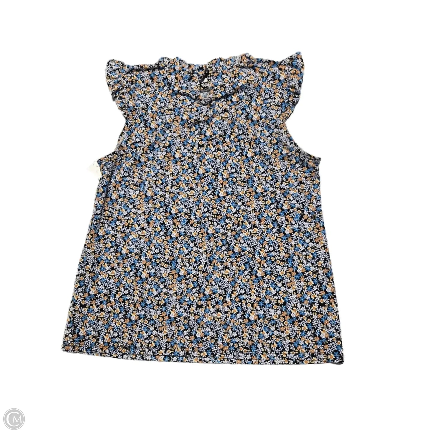 Top Sleeveless By Adrianna Papell In Floral Print, Size: S