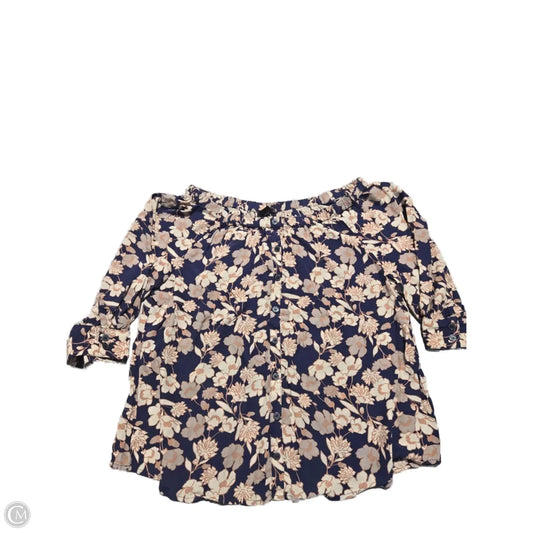 Top 3/4 Sleeve By Sanctuary In Floral Print, Size: L
