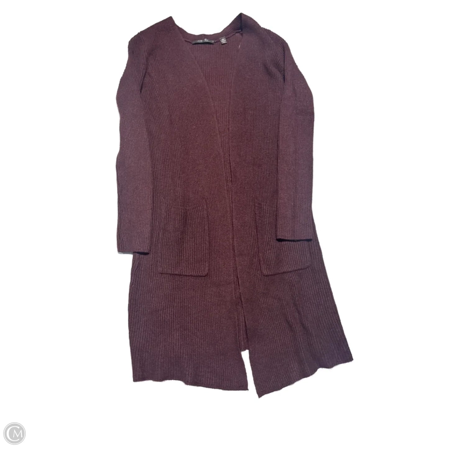 Cardigan By Cyrus Knits In Maroon, Size: Xs