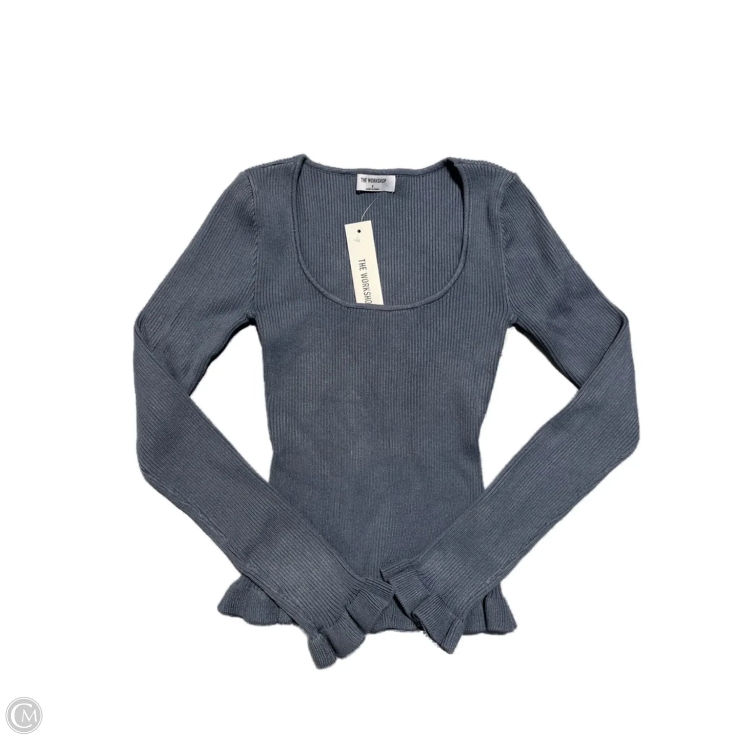 Top Long Sleeve By Workshop In Blue, Size: S