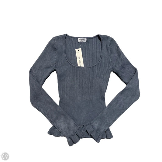 Top Long Sleeve By Workshop In Blue, Size: S