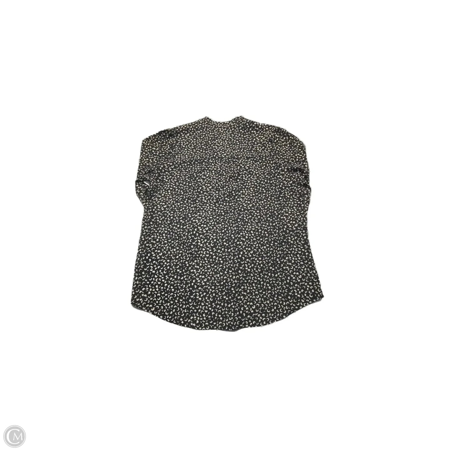 Top Long Sleeve By Cmc In Black & White, Size: L