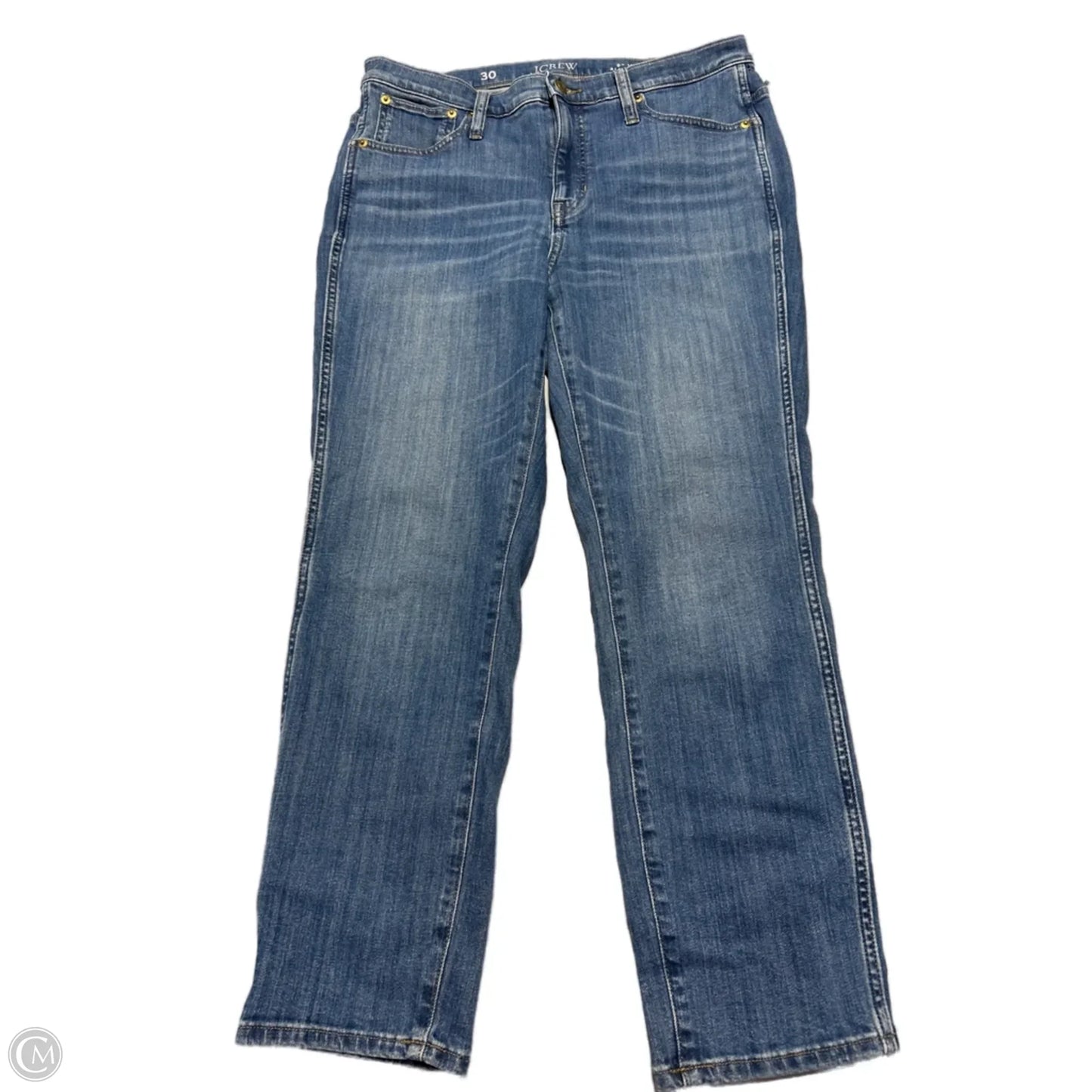 Jeans Straight By J. Crew In Blue Denim, Size: 10