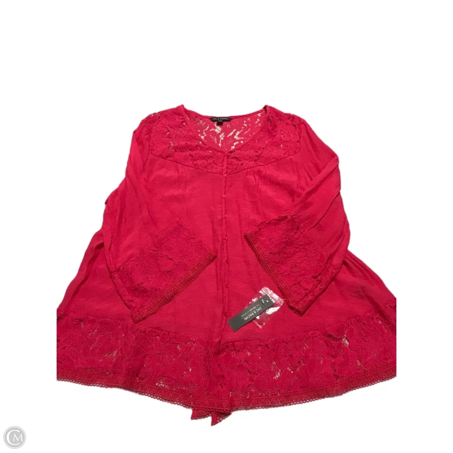 Top Long Sleeve By Zac And Rachel In Red, Size: Xl