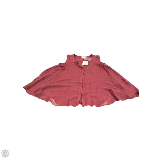 Top Sleeveless By Cme In Maroon, Size: M