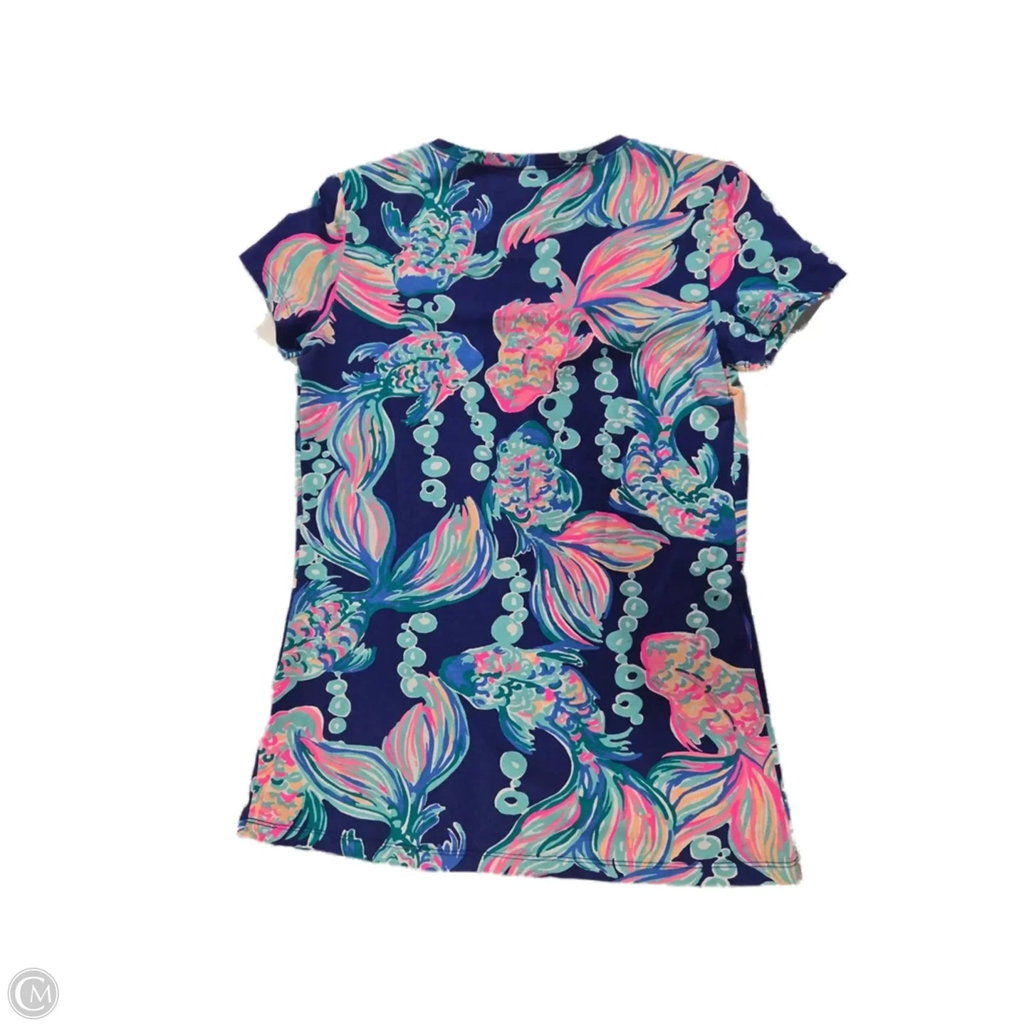 Top Short Sleeve Designer By Lilly Pulitzer In Blue, Size: Xs