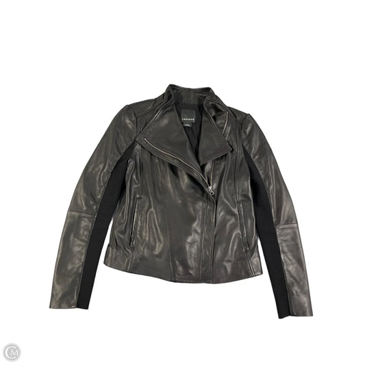 Jacket Moto Leather By Trouve In Black, Size: S