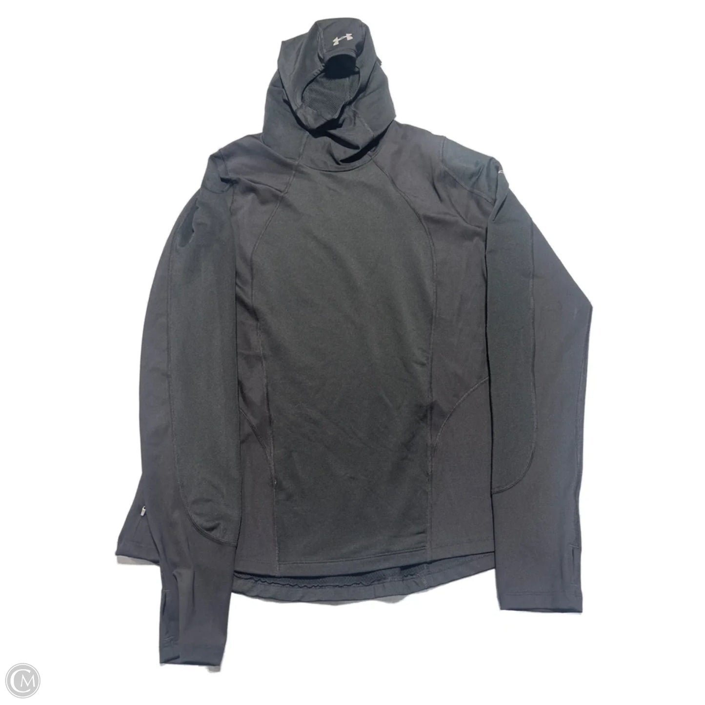 Athletic Top Long Sleeve Hoodie By Under Armour In Black, Size: L