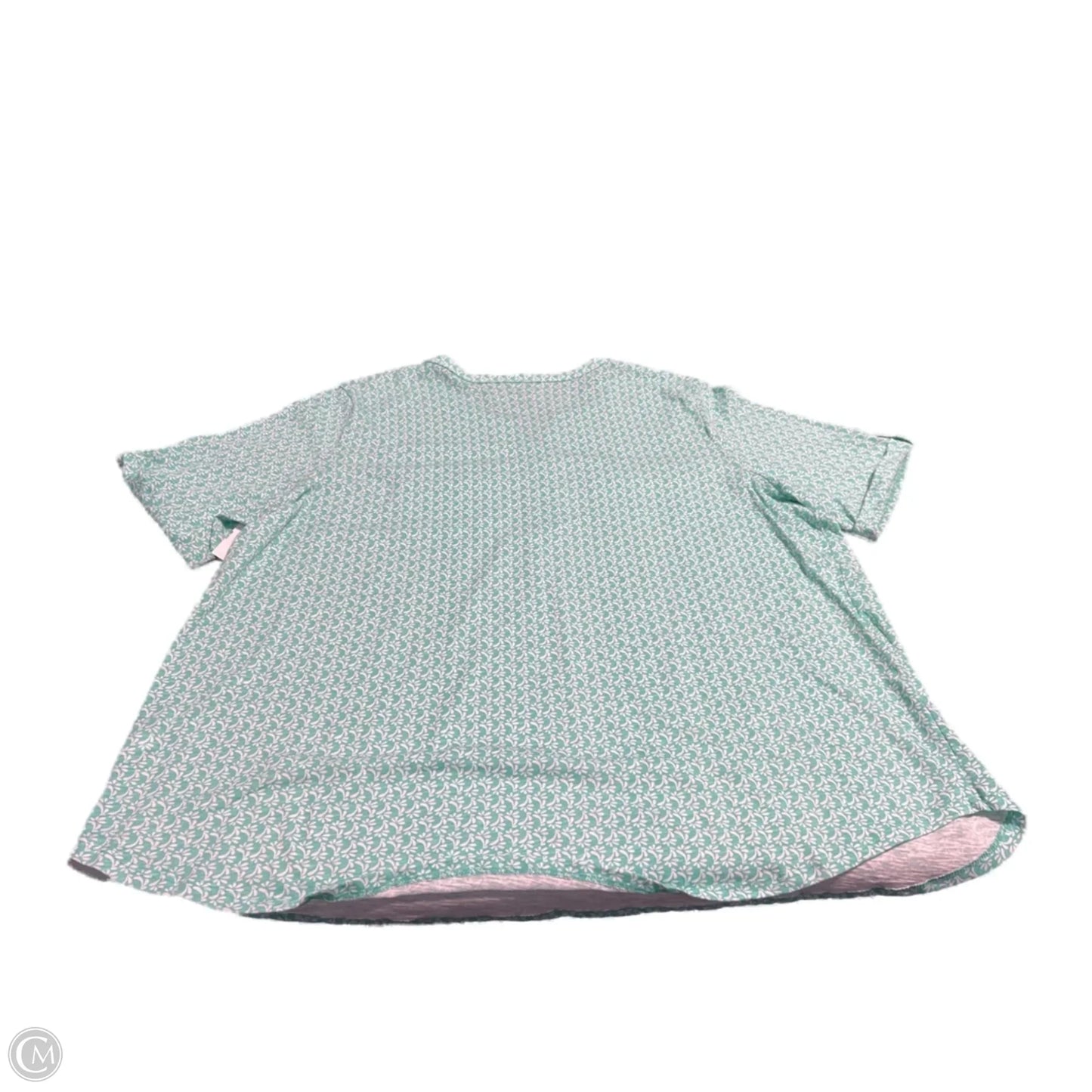 Top Short Sleeve Basic By Croft And Barrow In Aqua, Size: 3x