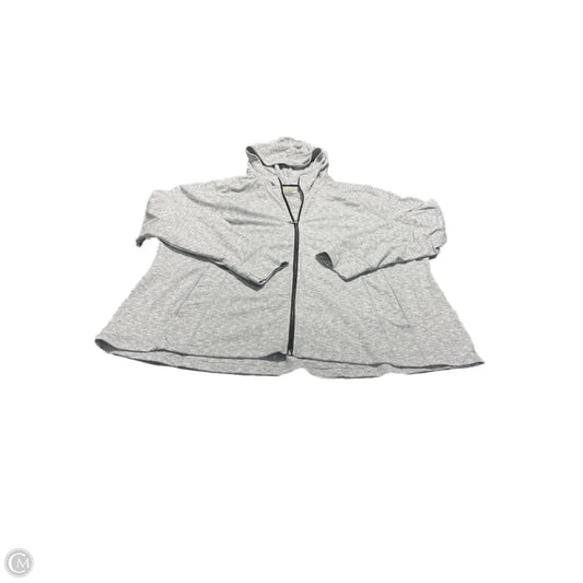 Athletic Top Long Sleeve Hoodie By Tek Gear In Grey, Size: 3x