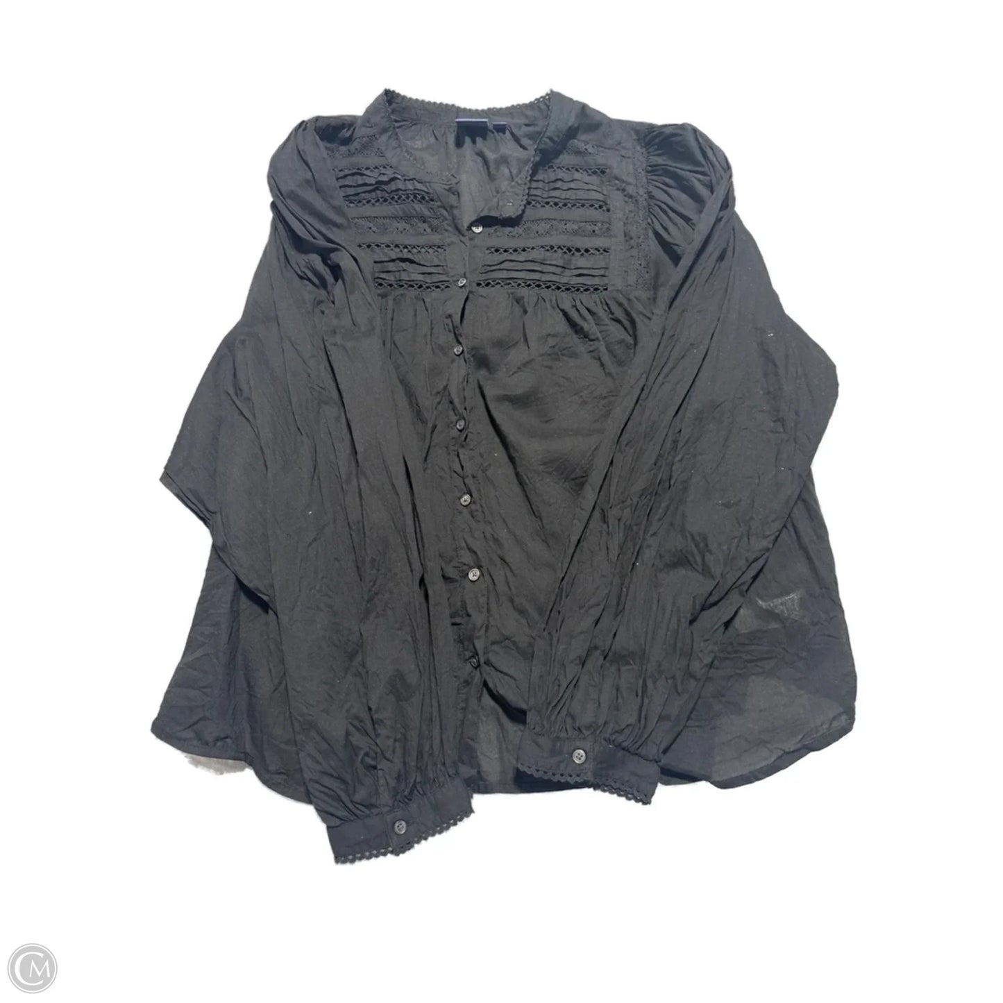 Top Long Sleeve By Gap In Black, Size: Xl