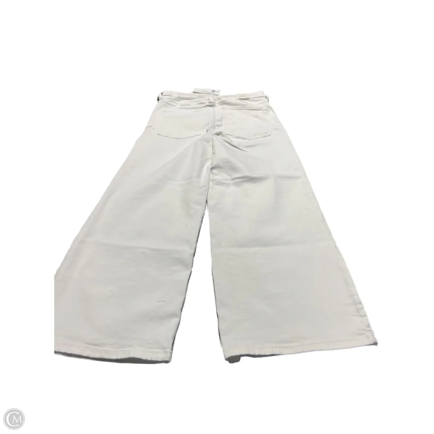 Jeans Wide Leg By Banana Republic In White Denim, Size: 6