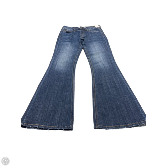 Jeans Flared By Kancan In Blue Denim, Size: 4