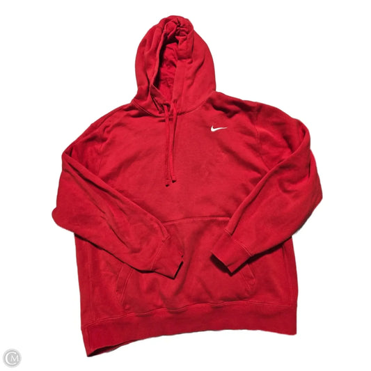 Sweatshirt Hoodie By Nike In Red, Size: Xl