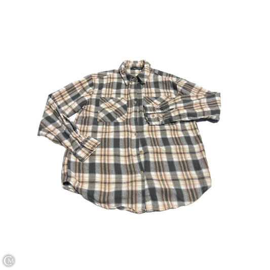 Top Long Sleeve By Doe & Rae In Plaid Pattern, Size: S
