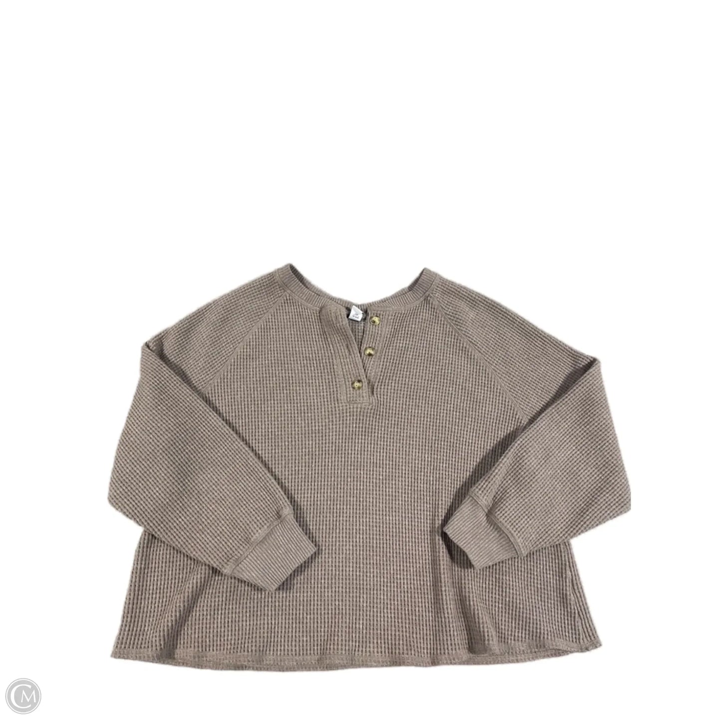Top Long Sleeve By Old Navy In Taupe, Size: 2x