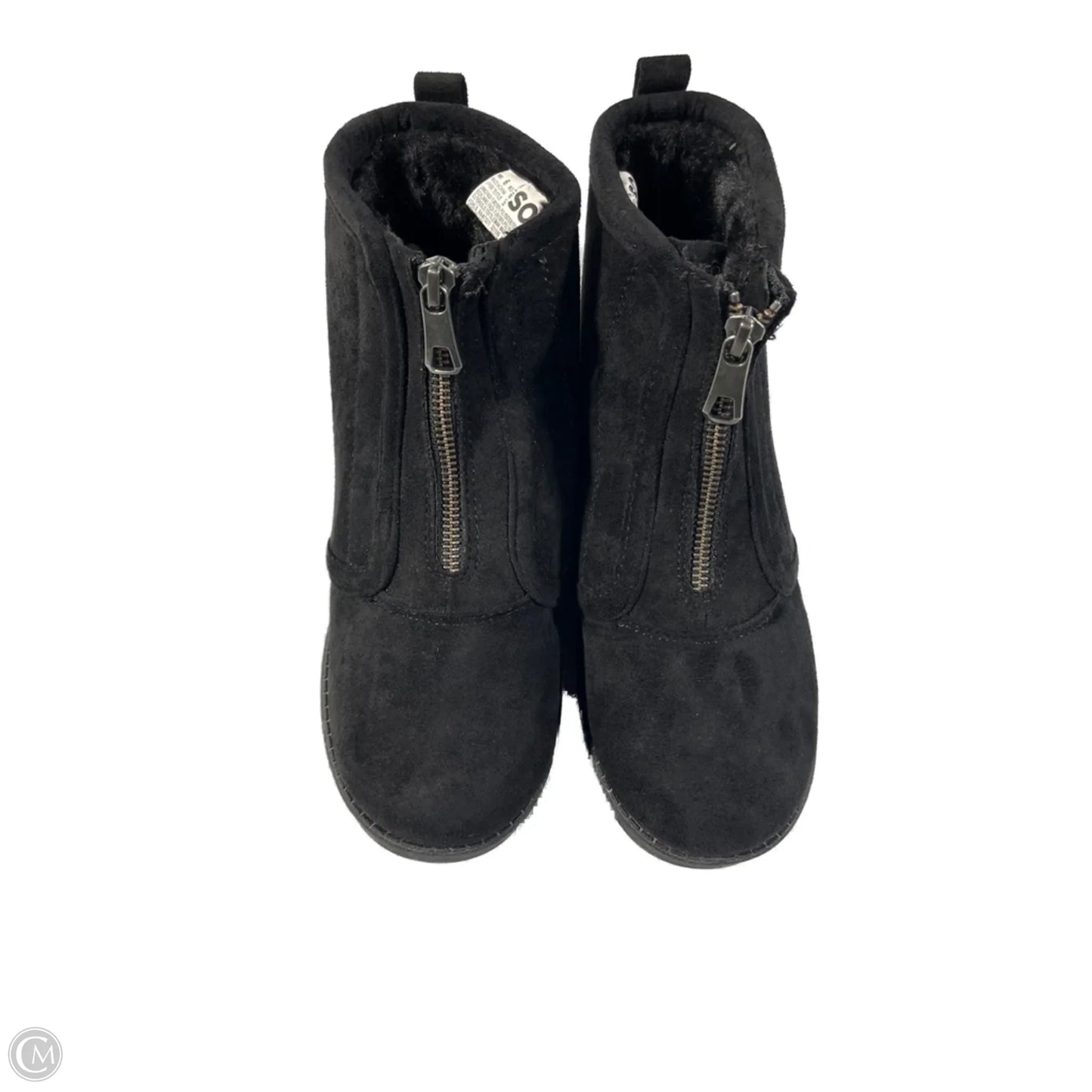 Boots Ankle Flats By So In Black, Size: 6