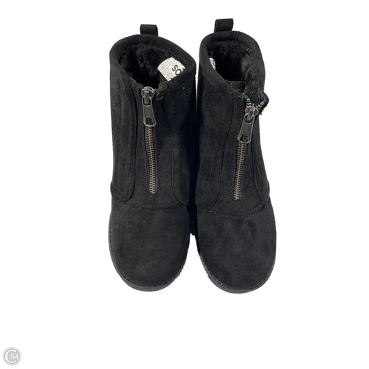 Boots Ankle Flats By So In Black, Size: 6