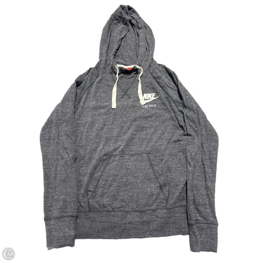 Top Long Sleeve By Nike In Grey, Size: L