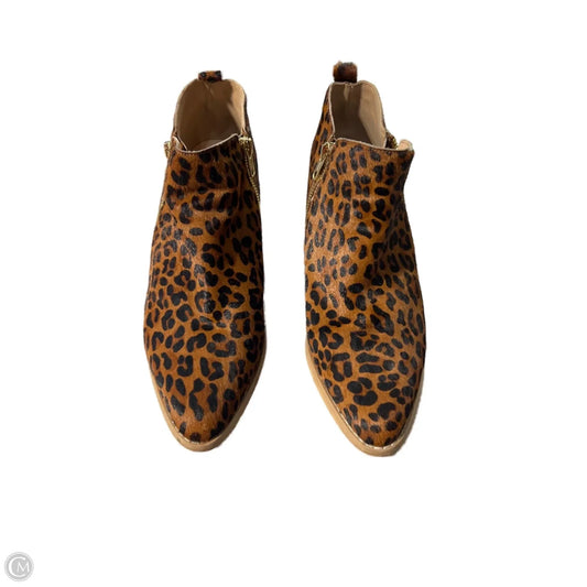 Boots Ankle Heels By Very Volatile In Animal Print, Size: 10