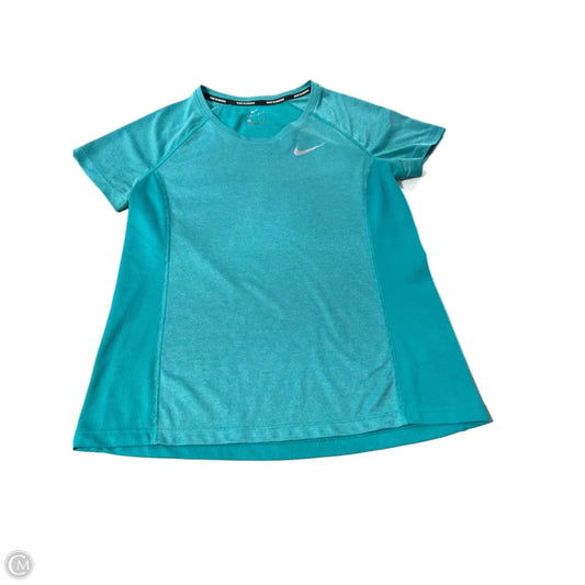 Athletic Top Short Sleeve By Nike In Aqua, Size: M