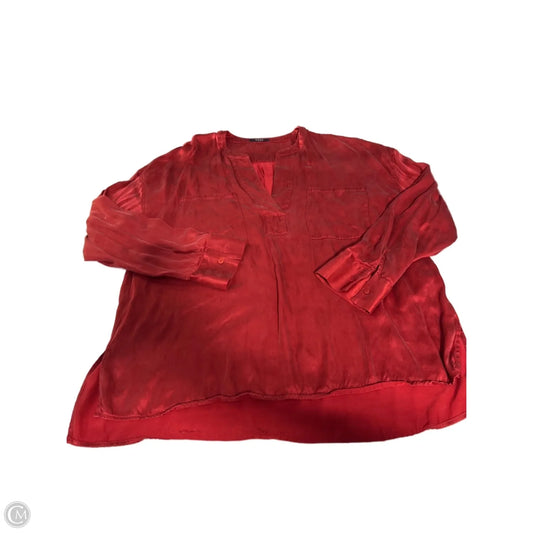 Top Long Sleeve By Not Your Daughters Jeans In Red, Size: L