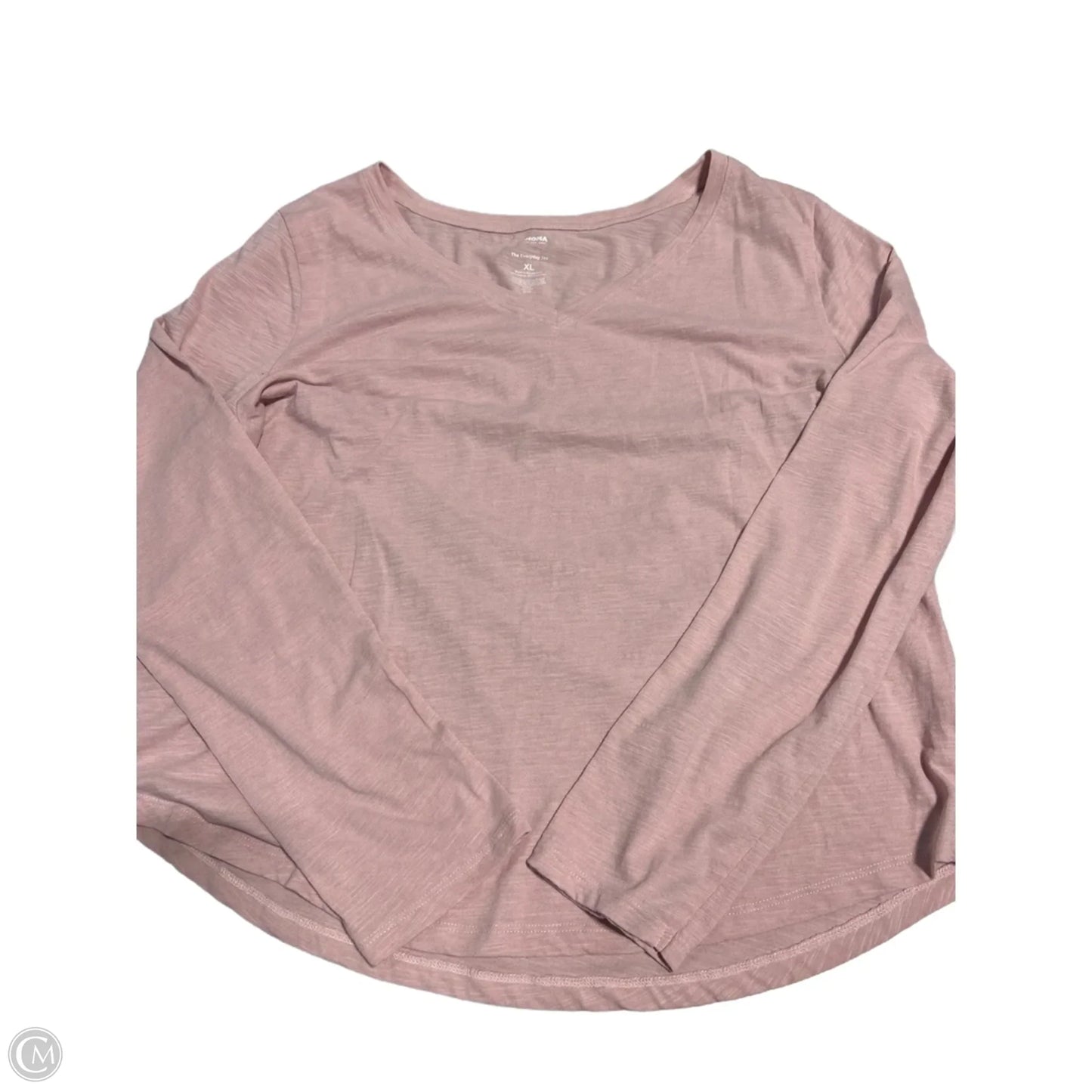 Top Long Sleeve Basic By Sonoma In Peach, Size: Xl