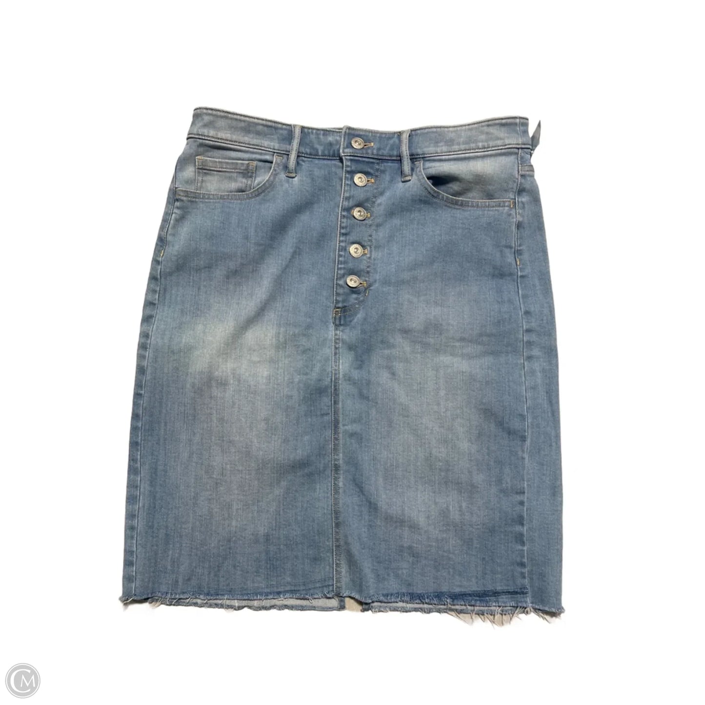 Skirt Midi By Banana Republic In Blue Denim, Size: 8