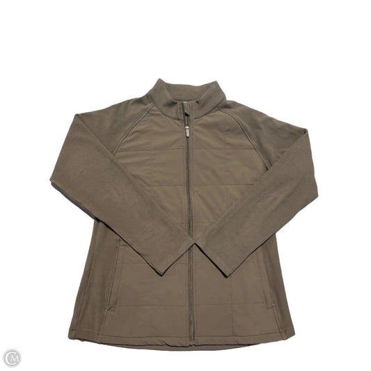 Jacket Fleece By Mono B In Brown, Size: L