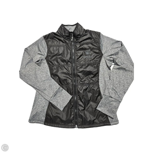 Athletic Top Long Sleeve Collar By Cme In Black & Grey, Size: M