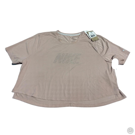 Top Short Sleeve By Nike In Peach, Size: 1x