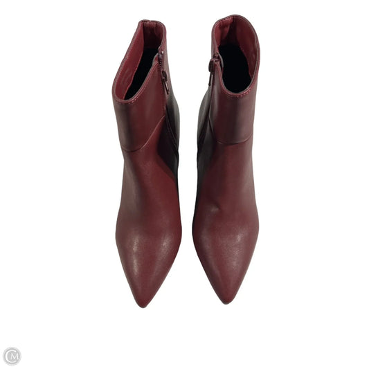 Boots Ankle Heels By Madden Girl In Maroon, Size: 7.5
