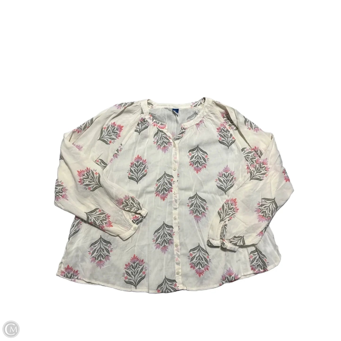 Top Long Sleeve By Old Navy In Floral Print, Size: Xs