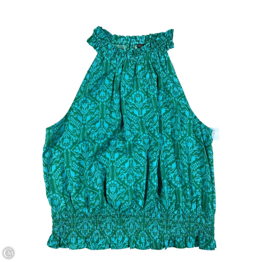 Top Sleeveless By Ann Taylor In Blue & Green, Size: L