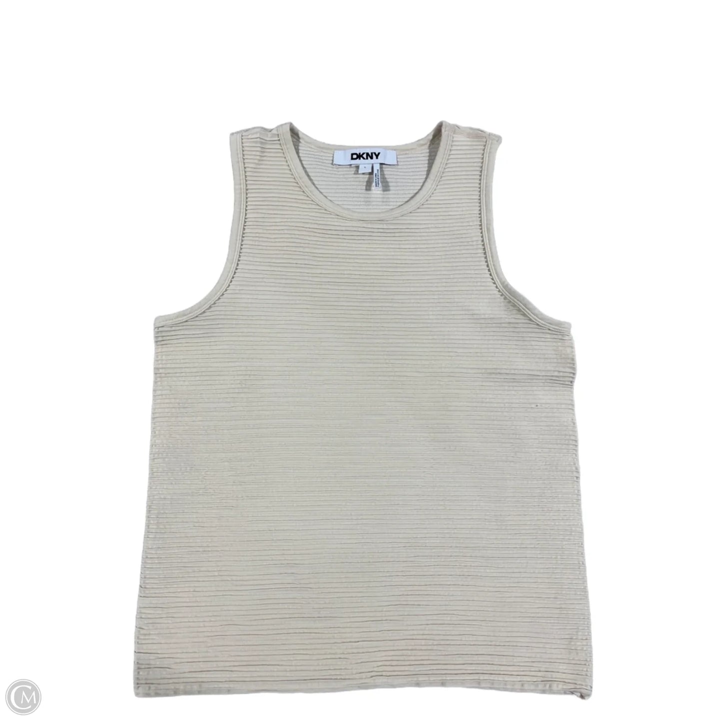 Top Sleeveless By Dkny In Cream, Size: L