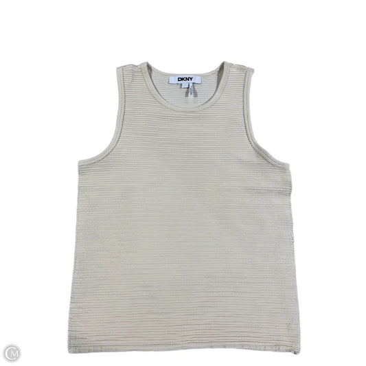 Top Sleeveless By Dkny In Cream, Size: L