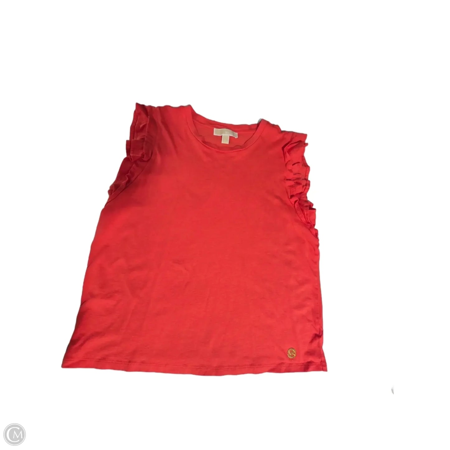 Top Short Sleeve By Michael By Michael Kors In Coral, Size: L