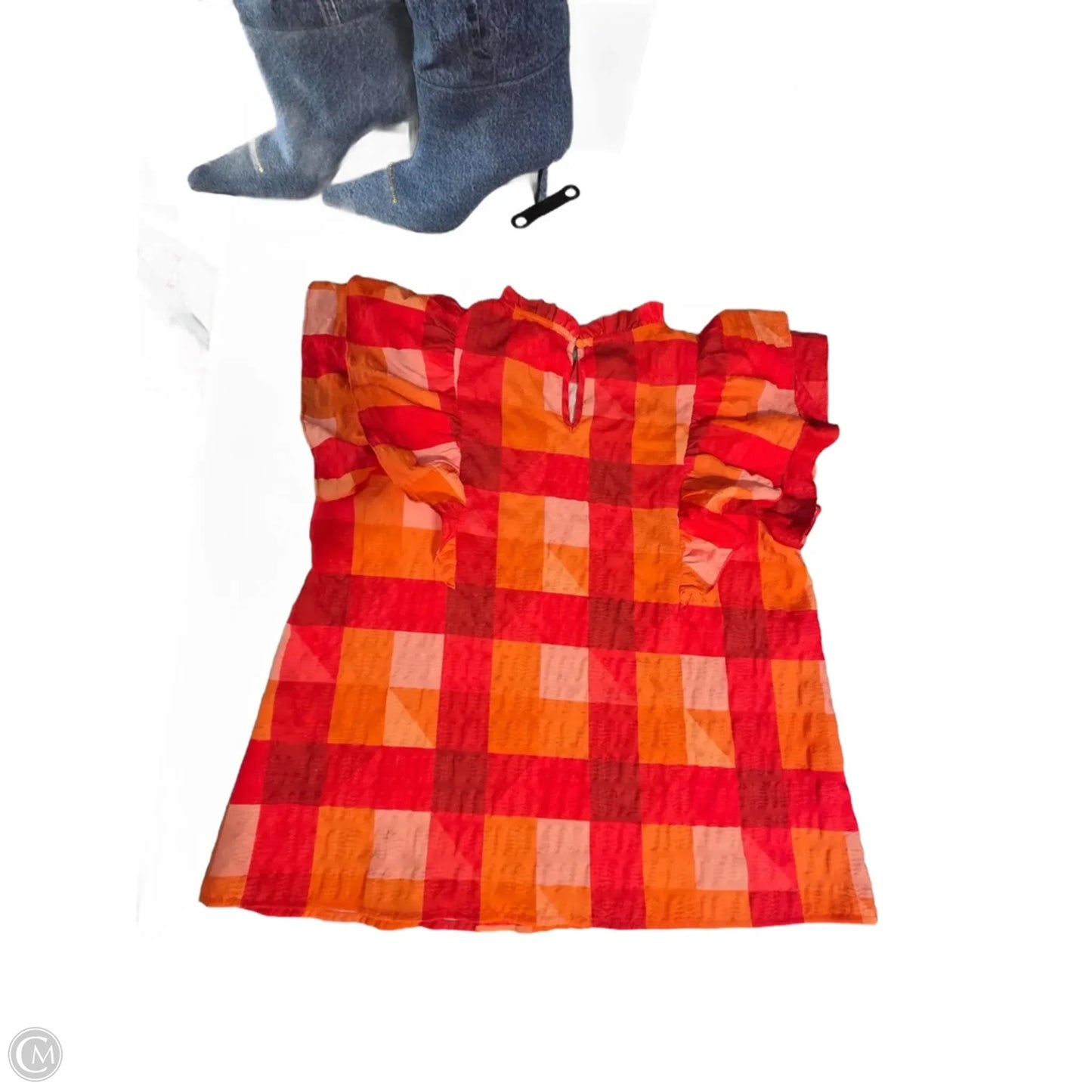 Top Short Sleeve By Thml In Orange, Size: M