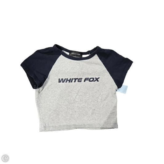 Top Short Sleeve By White Fox In Blue & Grey, Size: S