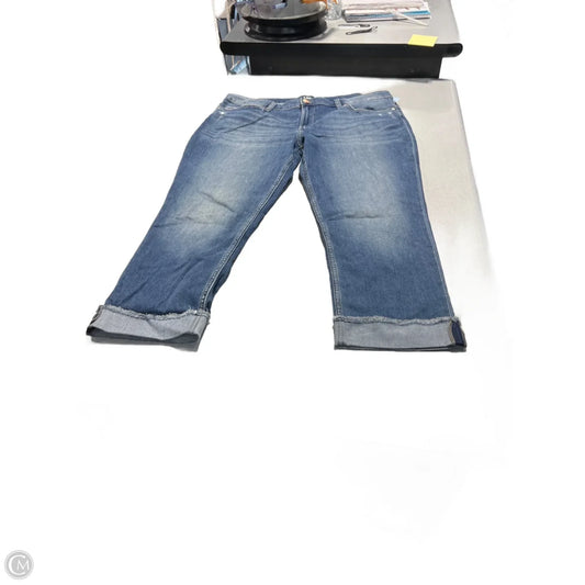 Jeans Cropped By Lee In Blue Denim, Size: 18