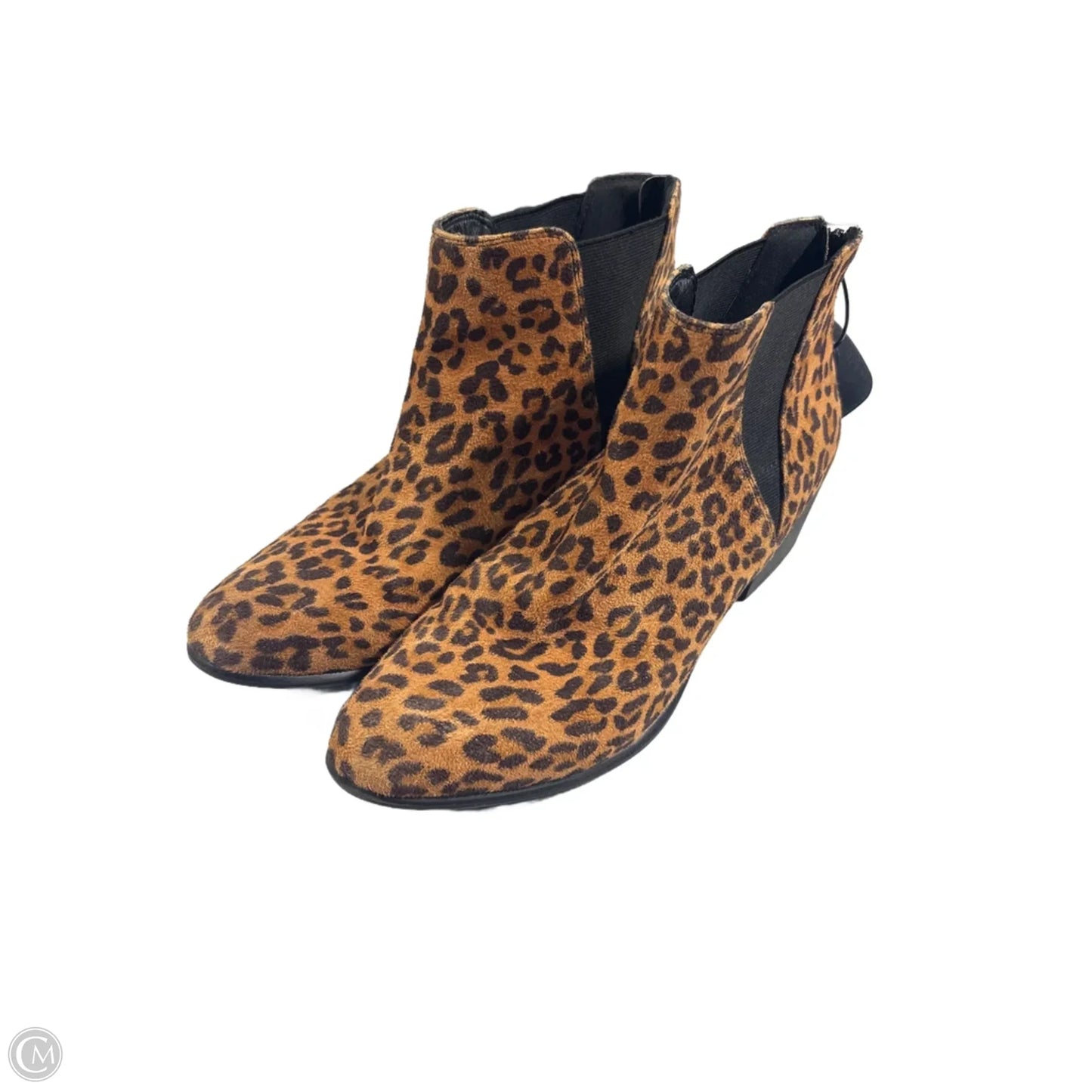 Boots Ankle Heels By Esprit In Animal Print, Size: 10