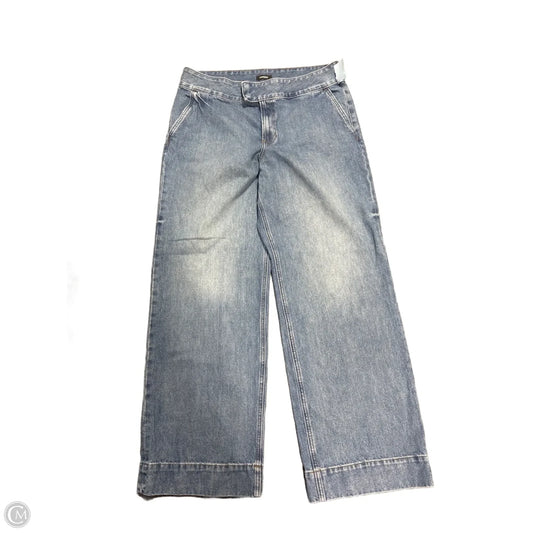 Jeans Wide Leg By Express In Blue Denim, Size: 14