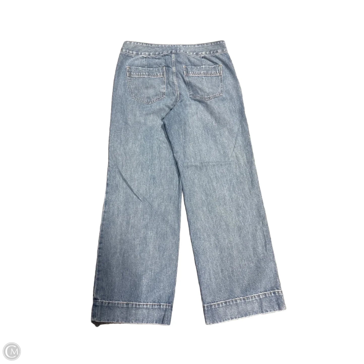 Jeans Wide Leg By Express In Blue Denim, Size: 14