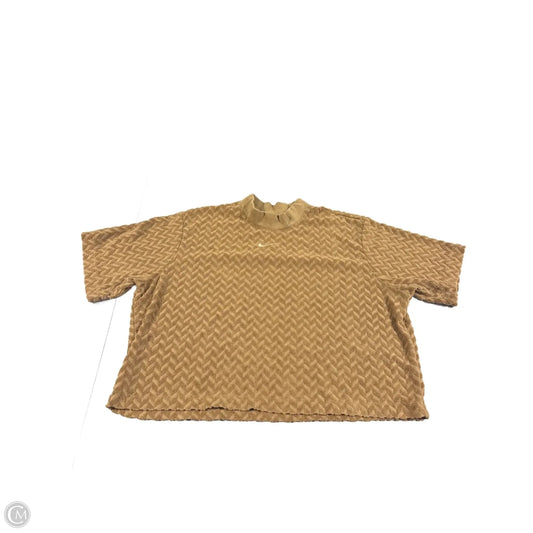 Top Short Sleeve By Nike In Tan, Size: L