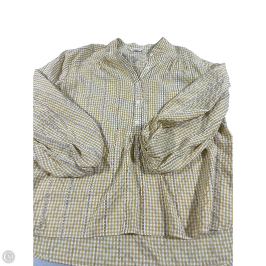 Top Long Sleeve By Max Studio In Yellow, Size: L