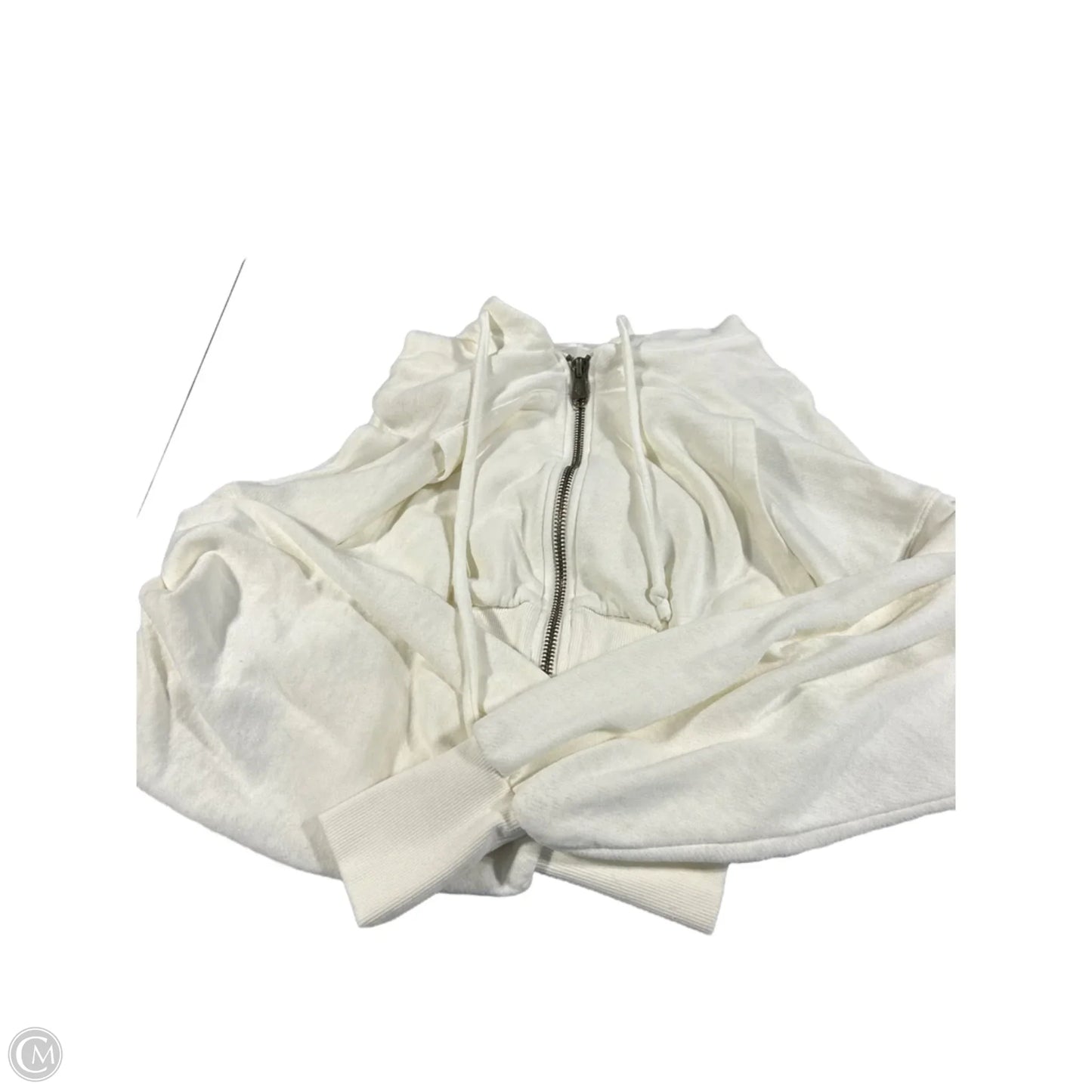 Athletic Sweatshirt Hoodie By Free People In White, Size: L