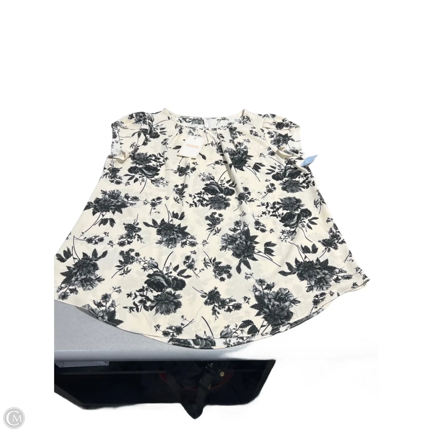 Top Short Sleeve By Cme In Floral Print, Size: Xl