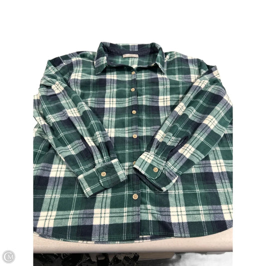 Top Long Sleeve By Lee In Plaid Pattern, Size: Xl