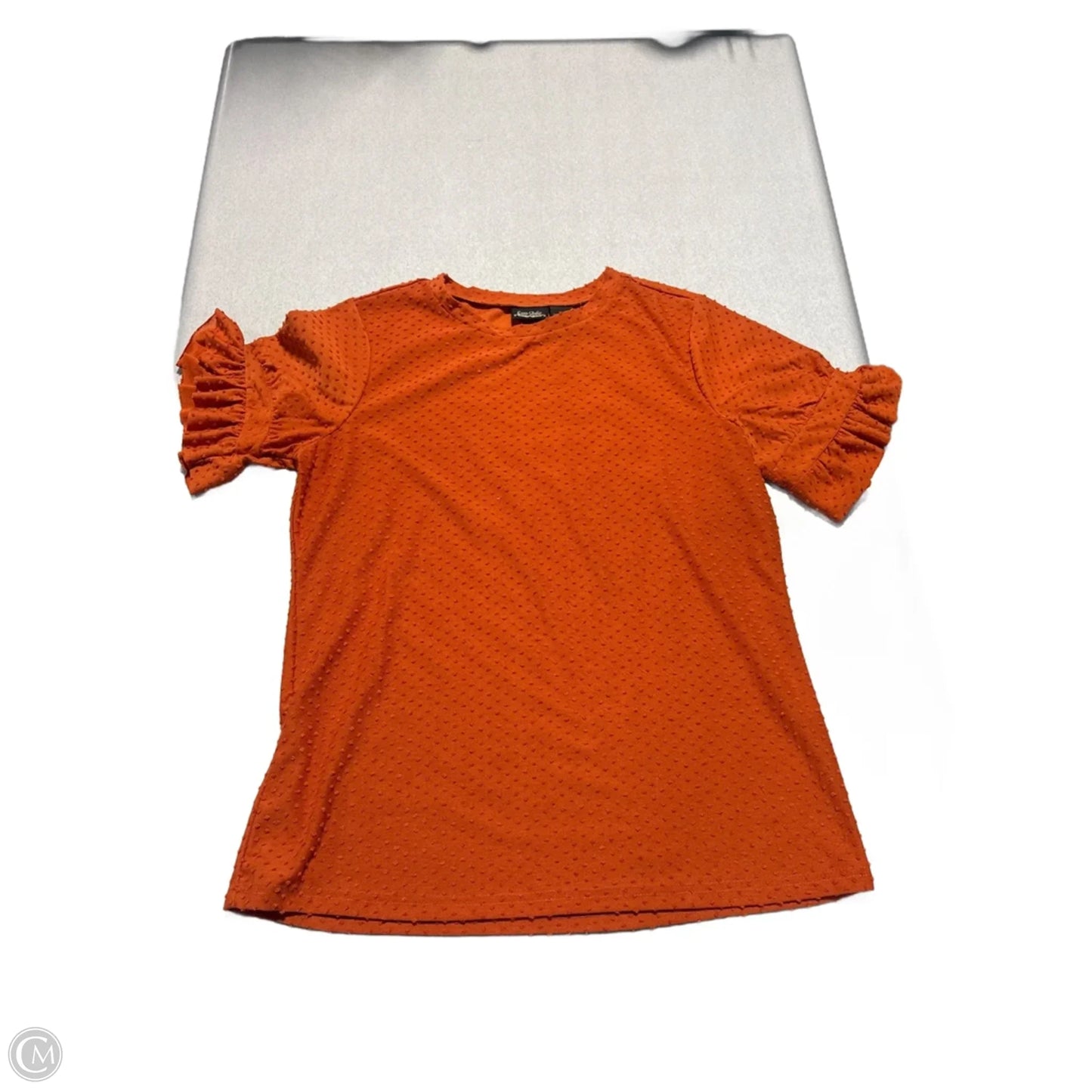 Top Short Sleeve By Cme In Orange, Size: M
